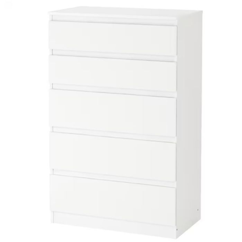 Комод КАЛЕН 5 ящиков 70*40*112, белый, KULLEN