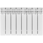 Радиатор биметаллический STOUT TITAN 350 - 8 секций (подключение боковое, цвет белый)