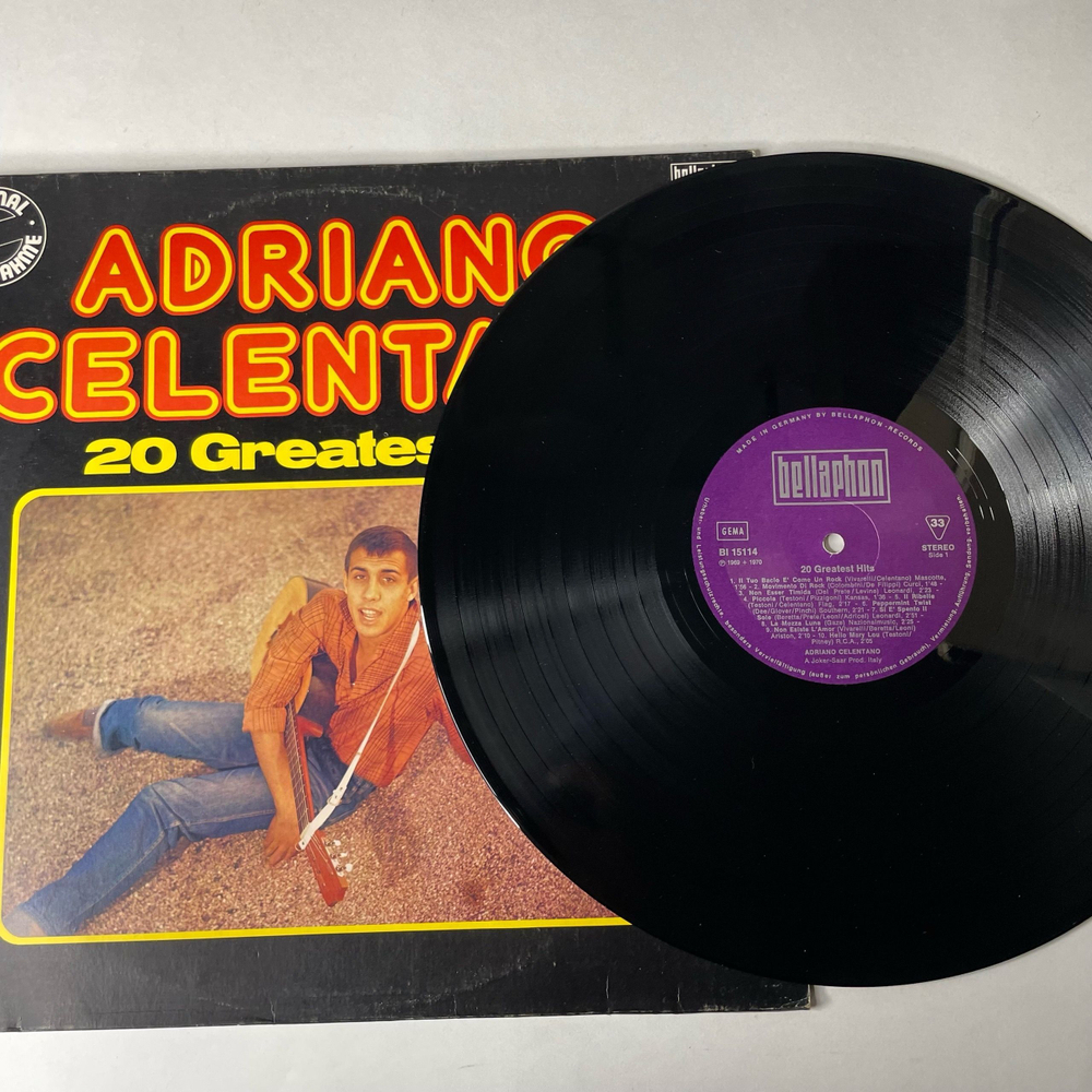 Винтажная виниловая пластинка LP Adriano Celentano Адриано Челентано 20 Greatest Hits (Германия 1978)