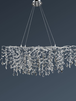 Люстра подвесная Lanbos, 13 ламп Е14, до 520 Вт, до 40 кв м, серебро