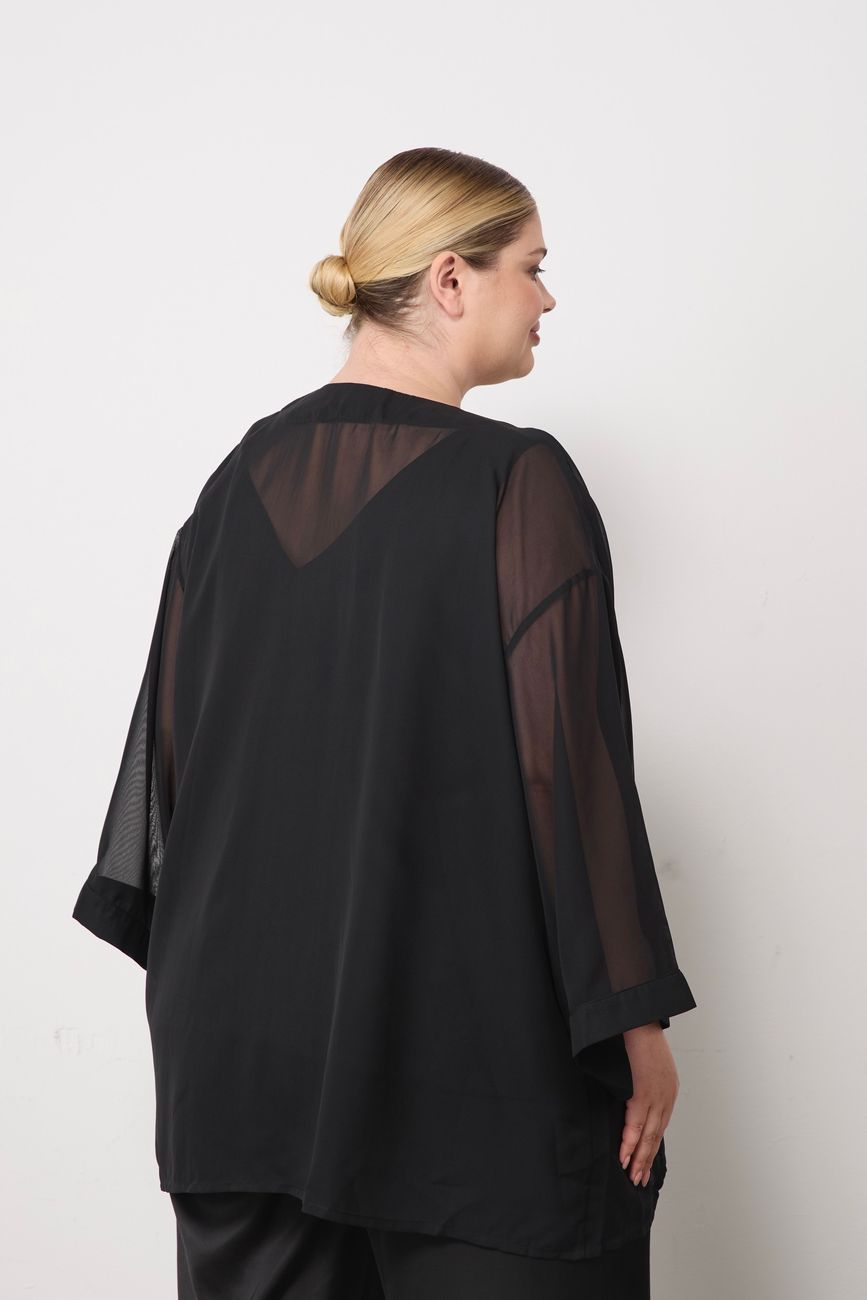 Накидка из шифона, черный