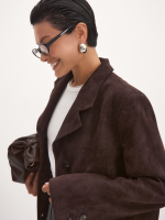 Жакет оверсайз из натуральной кожи