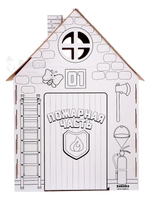 Дом-раскраска из картона "Пожарная станция" 5091382