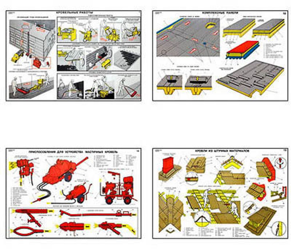 Плакаты ПРОФТЕХ &quot;Кровельные работы&quot; (20 пл, винил, 70х100)