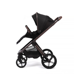 Коляска 2 в 1 Peppy Monaco thermo Black (черный), рама серо-коричневая