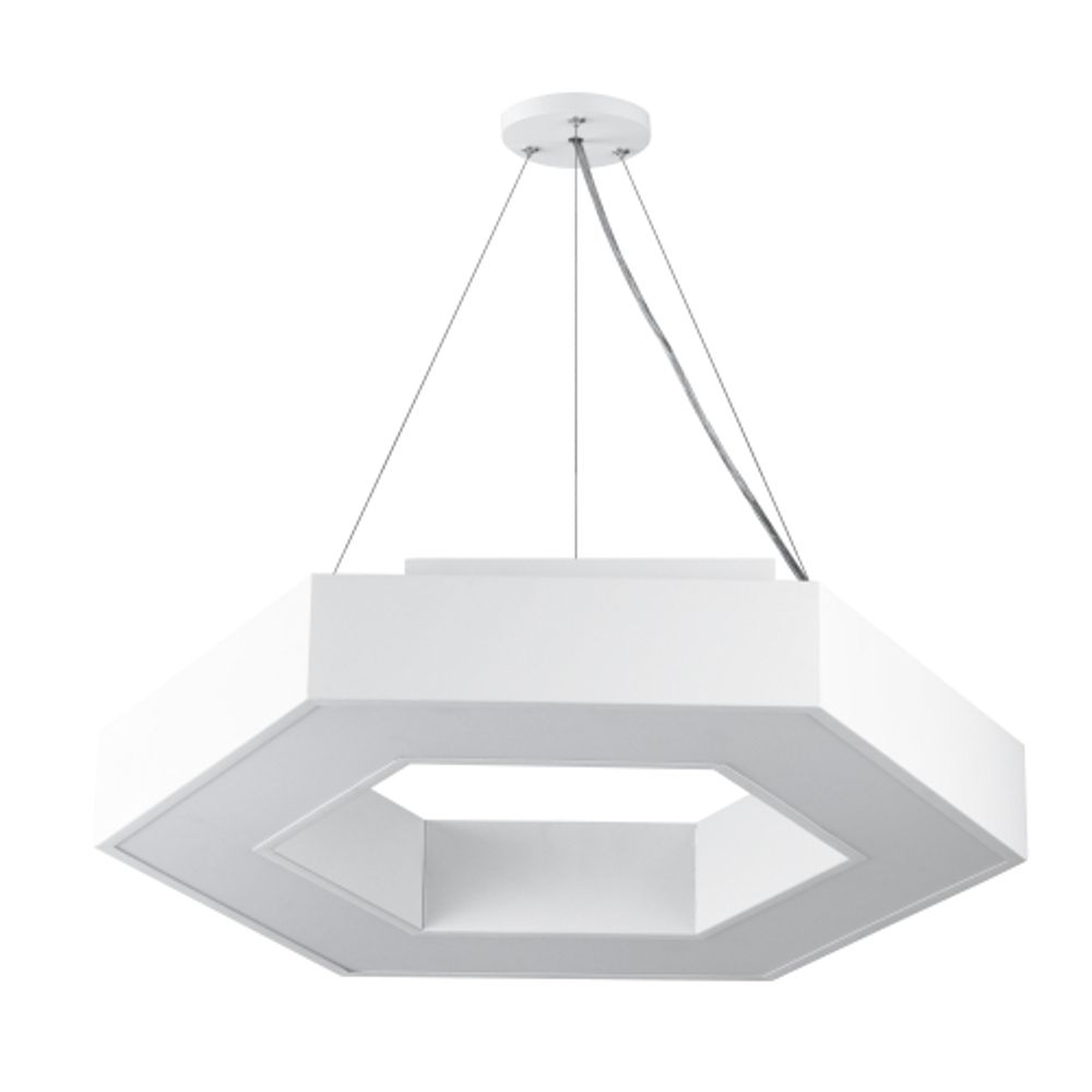 Светильник LED ЭРА Geometria SPO-123-W-40K-045 Hexagon 45Вт 4000К 2500Лм IP40 600*600*80 белый подвесной