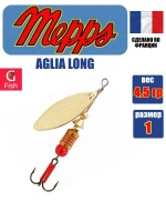 Блесна для рыбалки вращающаяся AGLIA LONG 2, Black