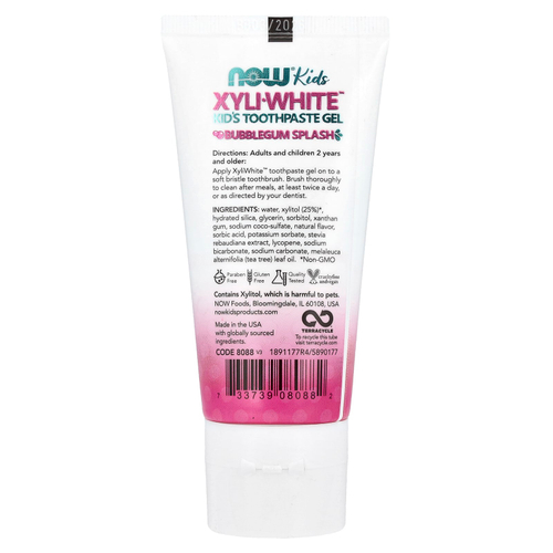 NOW Foods, Xyli-White™, детская зубная паста-гель, со вкусом жевательной резинки, 85 г (3 унции)
