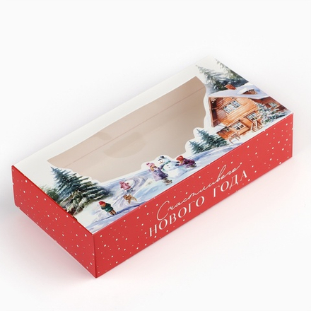 Коробка складная «Счастливого Нового года», 20 x 10 x 5 см