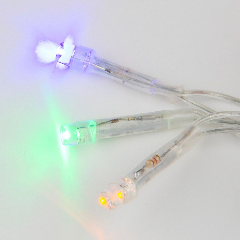 ULD-S1000-090-STA MULTI IP20 Гирлянда светодиодная. 10м. 90 светодиодов. Разноцветный свет. Провод прозрачный. ТМ Uniel