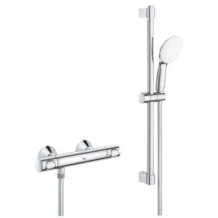 Термостат для душа GROHE Grohtherm 500, с душевым гарнитуром, штанга 600 мм, хром (34796001)