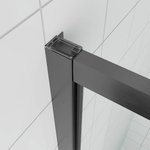 Душевая дверь Veconi Ottimo P20 GR, 1000x1900, графит брашинг, стекло тонированное матовое