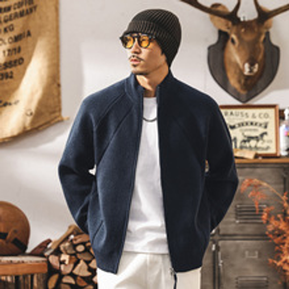 Кардиган мужской плотной вязки