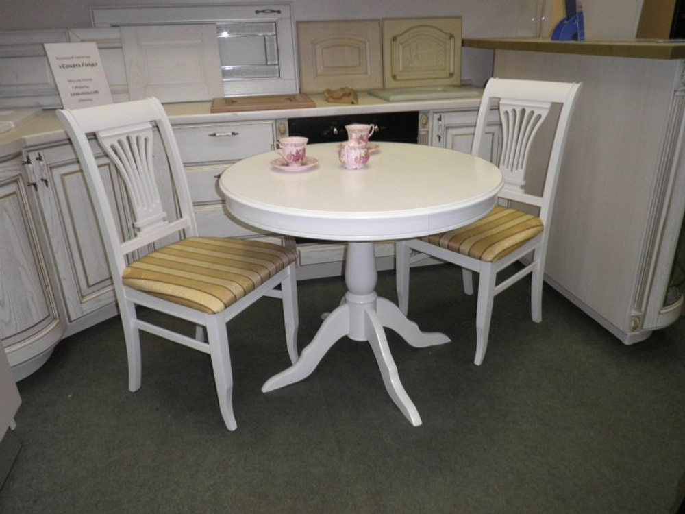 Стол обеденный Эдельвейс К 900 (дуб/тон Венге)