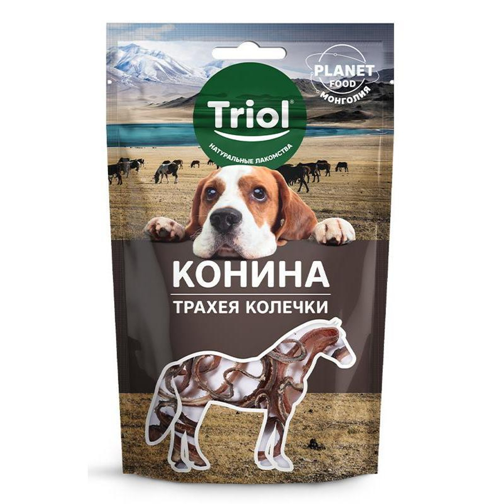 Лакомство для собак PLANET FOOD "Трахея конская в колечках", 30г, Triol