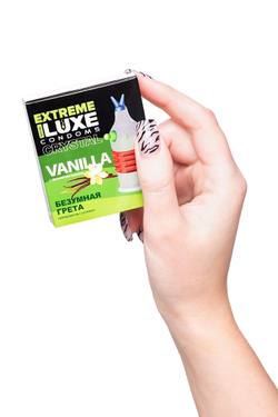 Стимулирующий презерватив  Безумная Грета  с ароматом ванили - 1 шт.