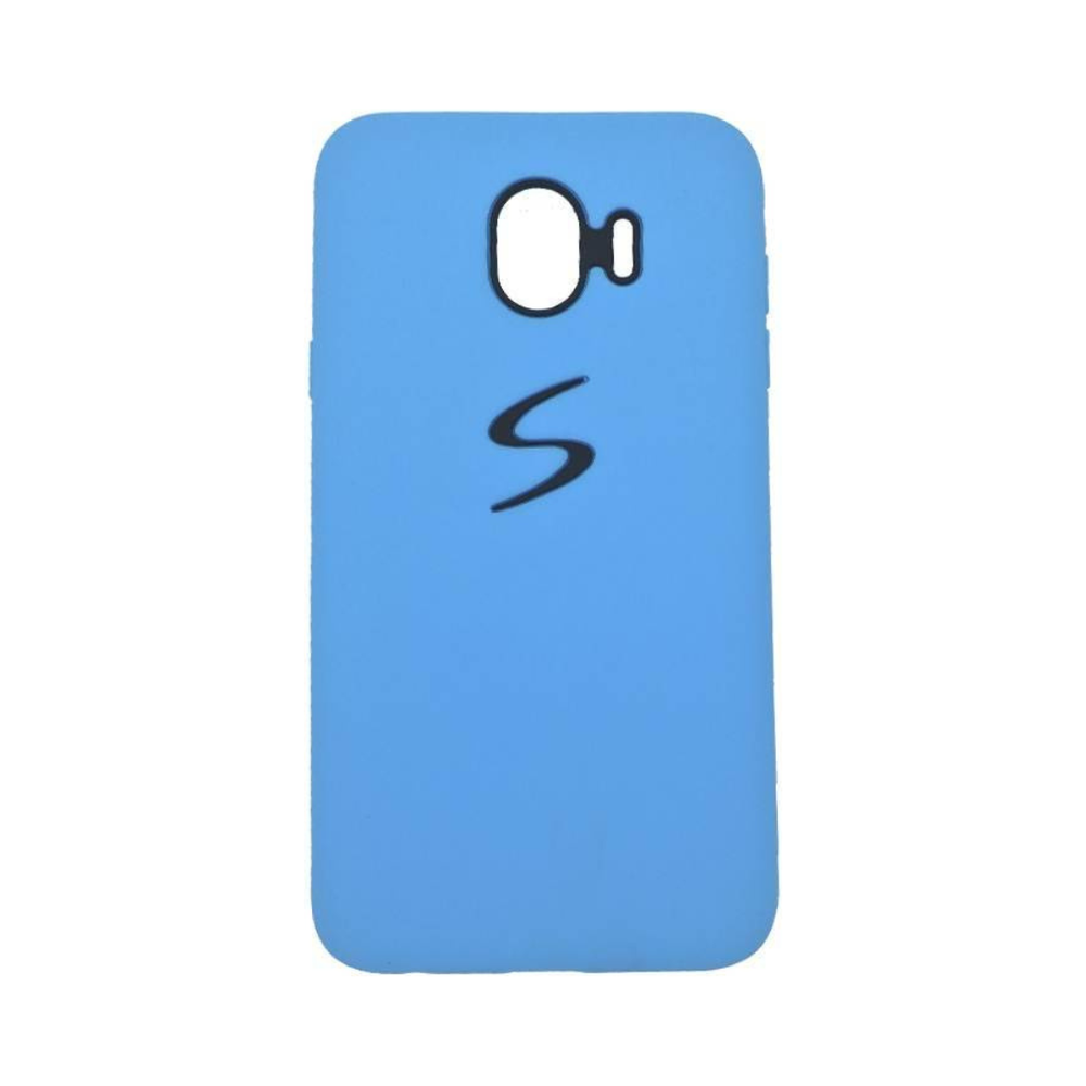 Силиконовый матовый чехол S-Design для Samsung J4, голубой