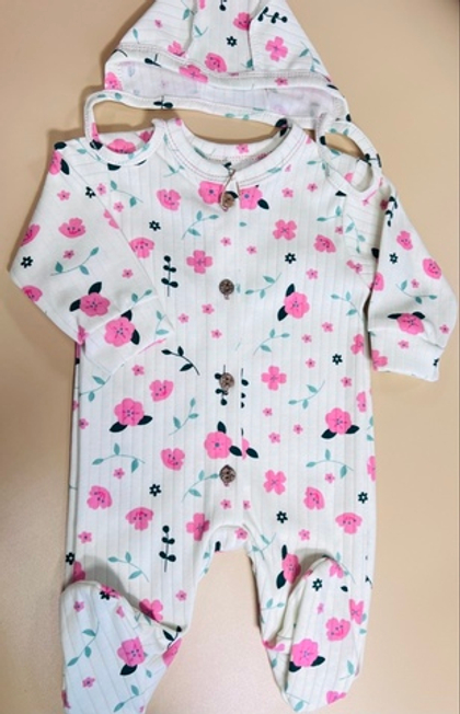 Нежный комбез с шапочкой для принцессы