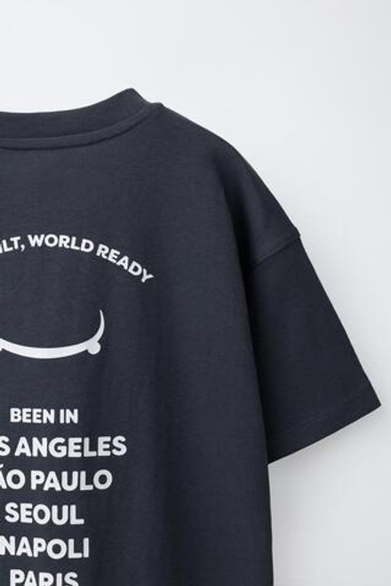 ZARA ФУТБОЛКА С ЛОГОТИПОМ, СЕРЫЙ/СИНИЙ