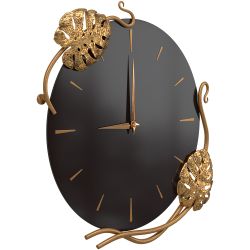 Часы настенные Monstera Deliciosa (Монстера) Колор Терпкий коричневый Амбер