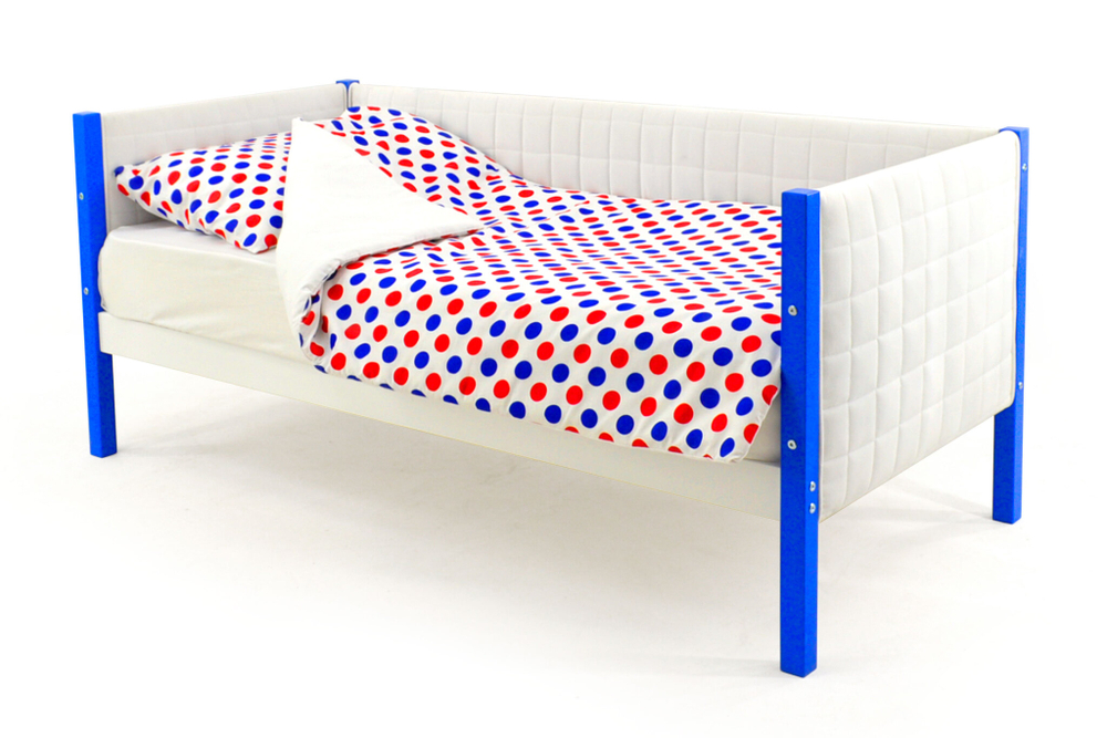 Детская кровать-тахта мягкая Бельмарко Svogen сине-белый