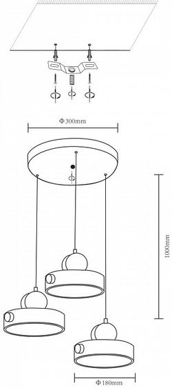 Подвесной светильник Velante Velante 447-006-03