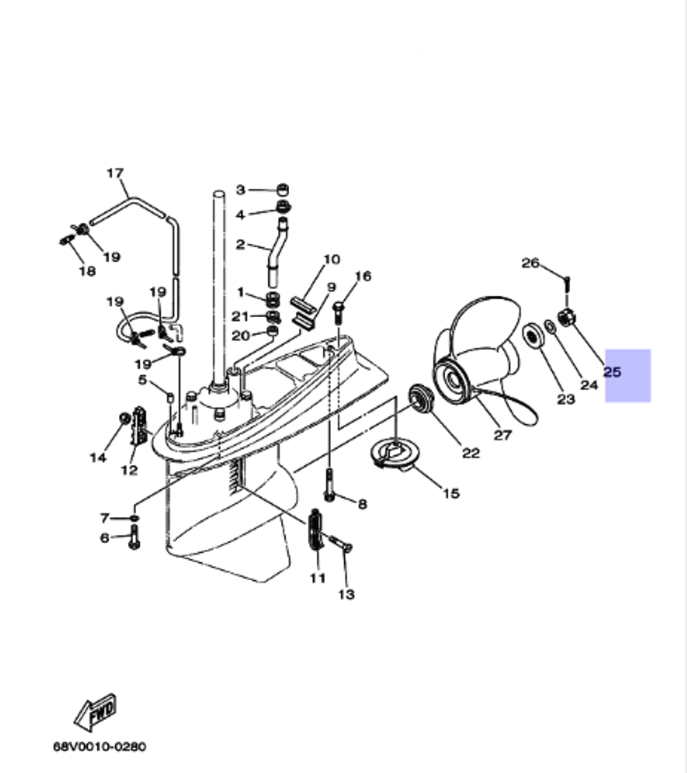 Гайка винта Yamaha 9017118M04