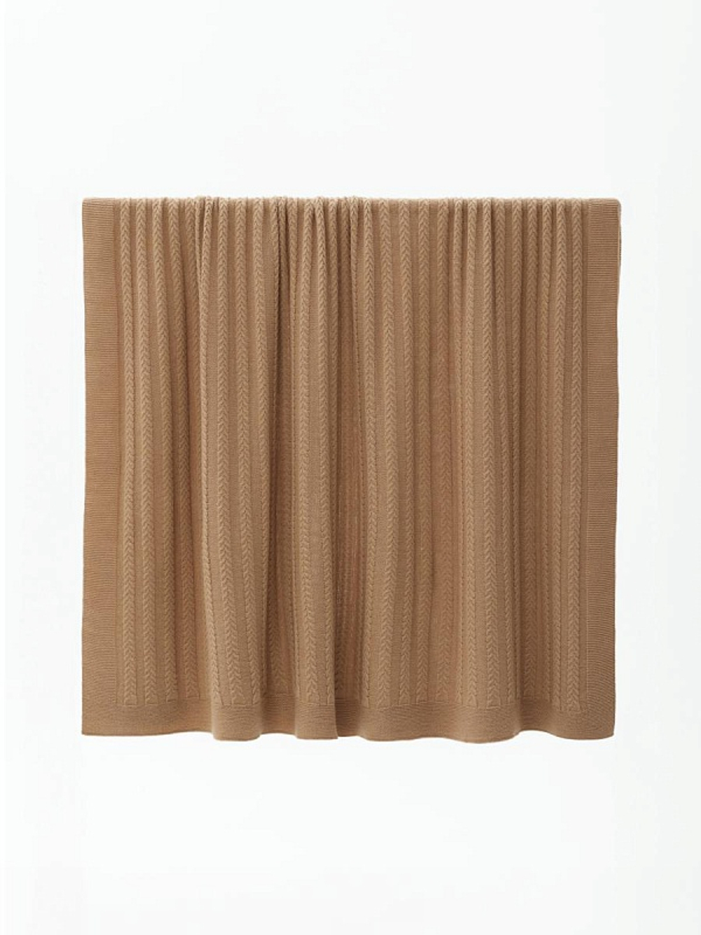 Плед 130x170 Косы ПД039-08 бежевый