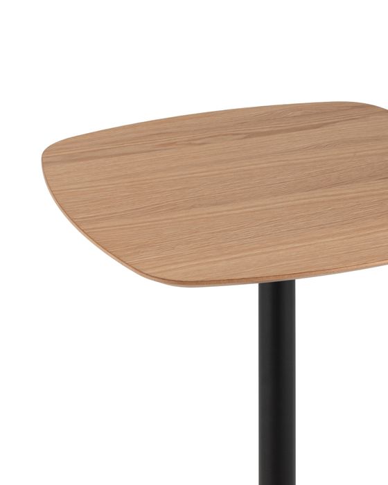 Стол барный Form 60*60 светлое дерево/черный Stool Group