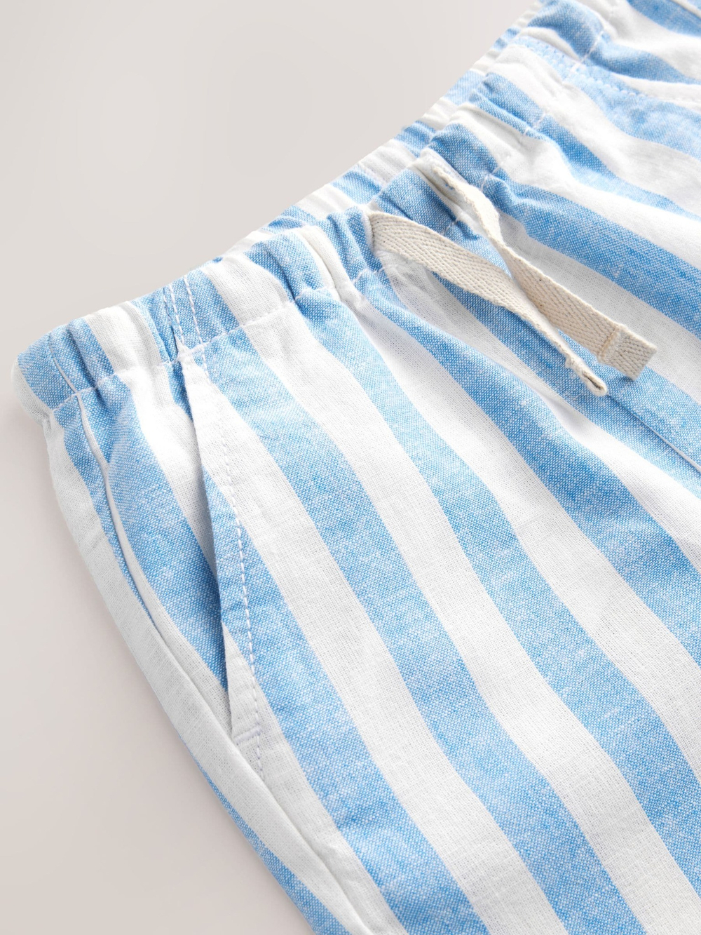 Шорты льняные для мальчика Next AG3-808, Белый, Голубой