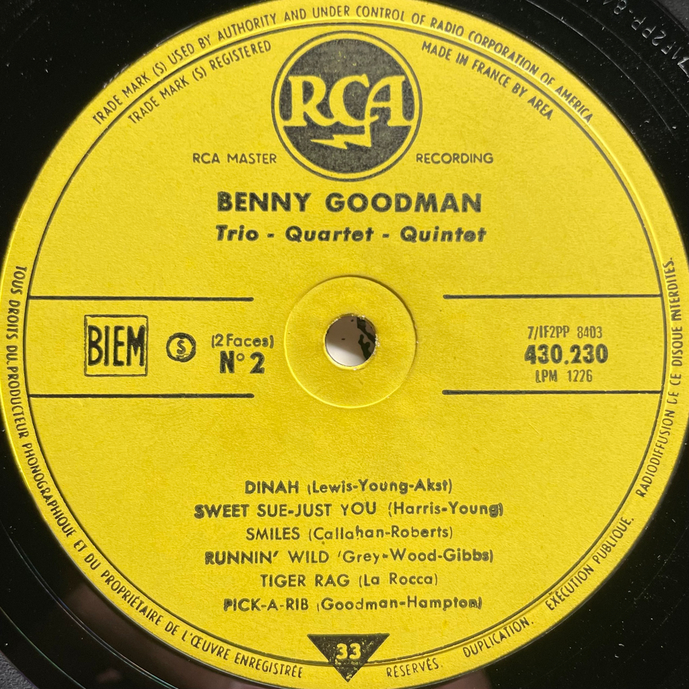 Benny Goodman Trio - Quartet - Quintet – Trio - Quartet - Quintet Avec Lionel Hampton (Испания 1963г.)