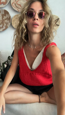 Топ вязаный алый by Ma