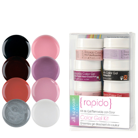 Набор цветных гелей Soak of gel Color Kit 8 шт. по 7,1 мл.