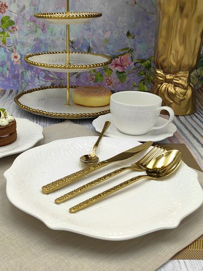 Набор столовых ложек 6 шт. из нержавеющей стали "Рельеф"