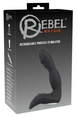 Черный перезаряжаемый вибростимулятор простаты Rechargeable Prostate Stimulator