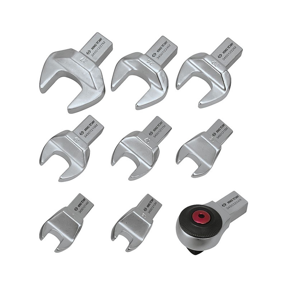 KING TONY (345202D11MR) Динамометрический ключ серии "FIT", 1/2", 14х18 мм с набором насадок 13-30 мм, 40-200 Нм