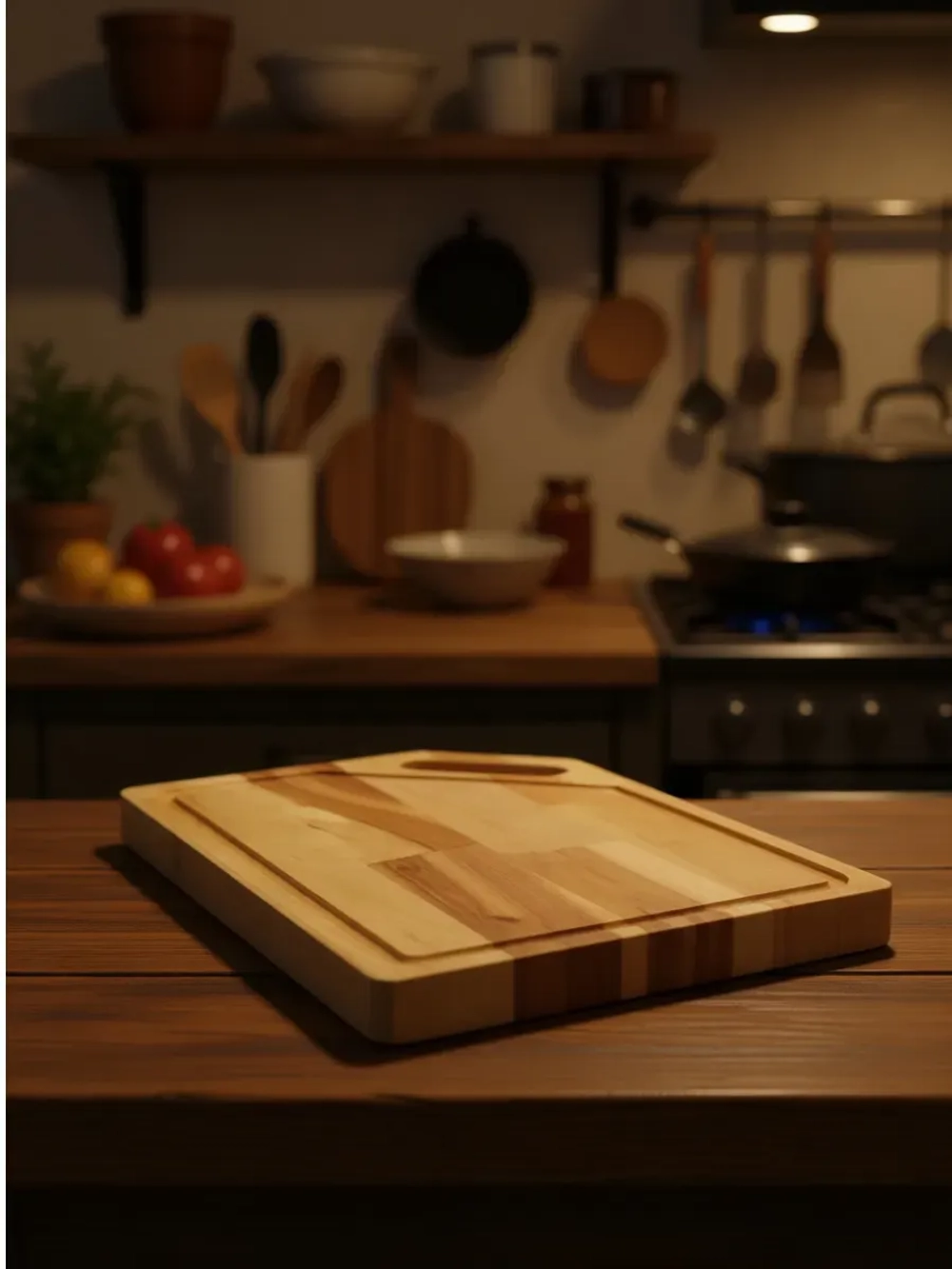 Доска разделочная из березы. Тип 1. Размер 2.8*18.9*28.3см