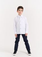 Брюки "Синие" габардин для мальчиков 7+