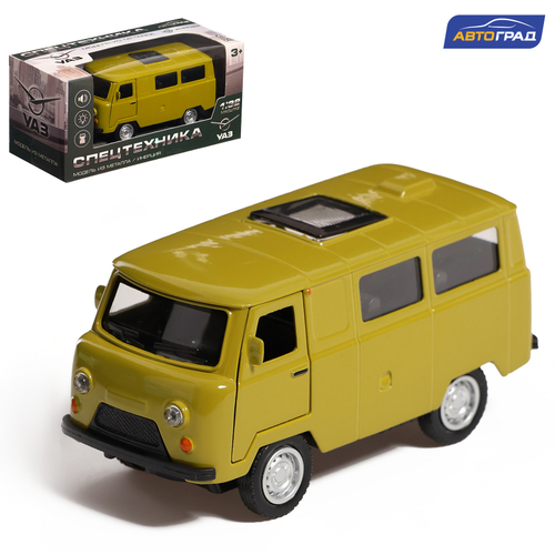 Машина металлическая «УАЗ 3962», инерция, 1:24, свет и звук, цвет зелёный