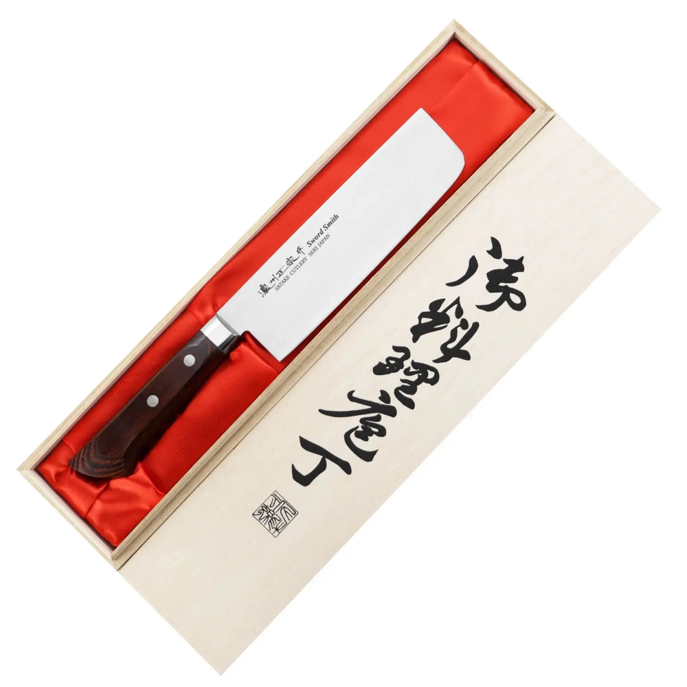 Satake Уникальный нож Shirogami Nakiri 17см в деревянной коробке.