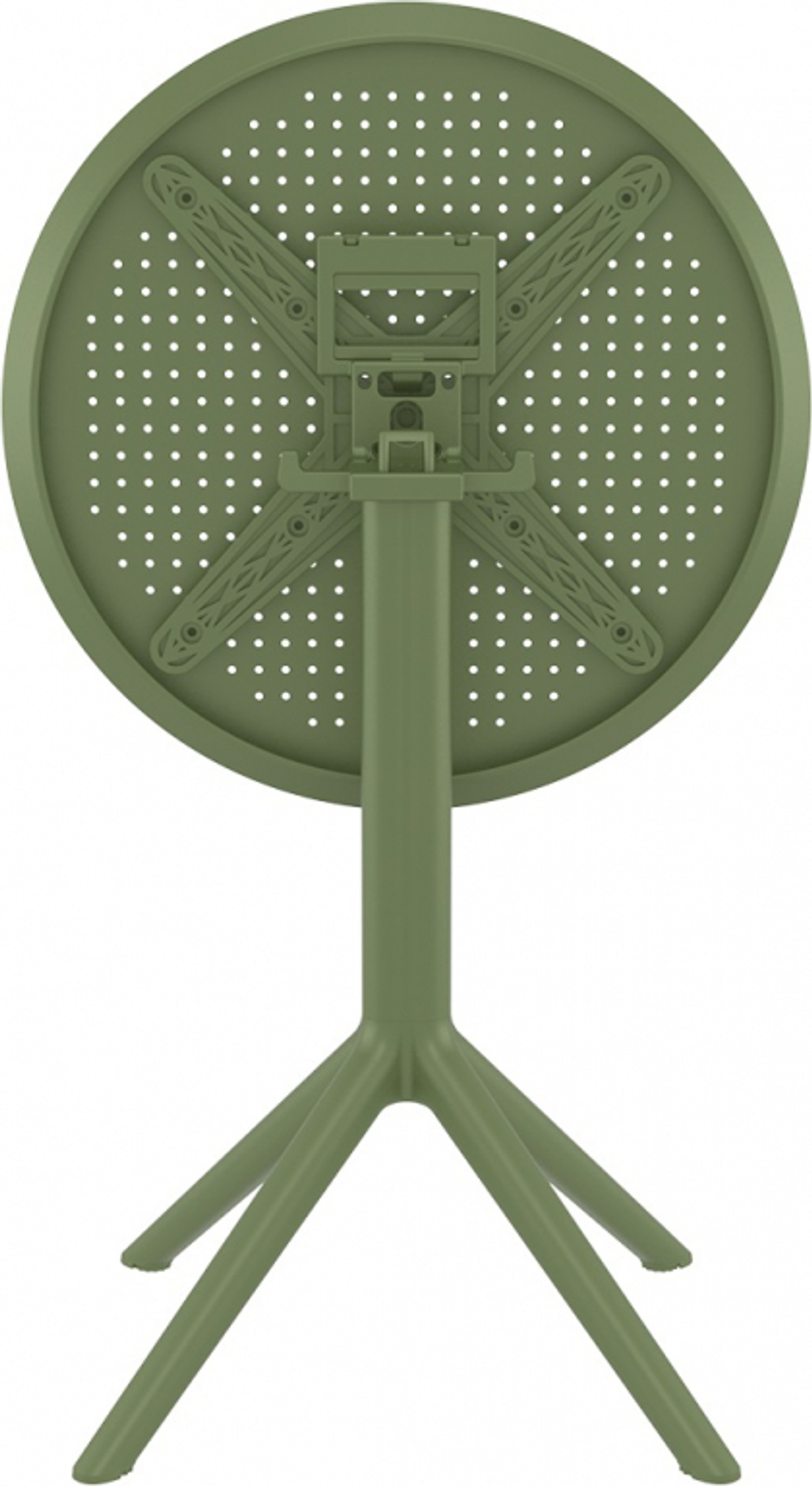 Стол пластиковый складной Siesta Contract Sky Folding Table Ø60, оливковый