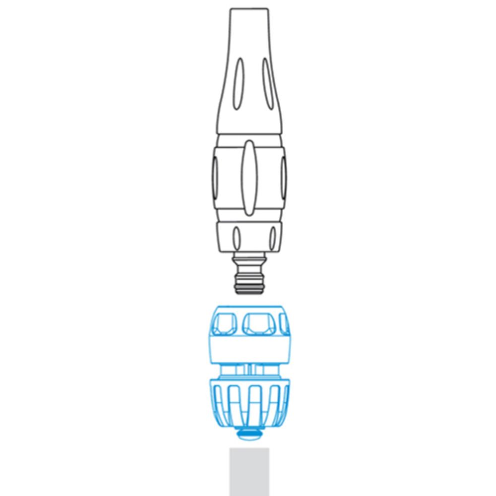 Коннектор GF GF80005017 для шланга быстросъёмный 1/2 5/8 3/4 с аквастопом | GF