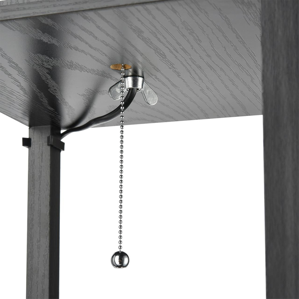 8092/1F COMFI LN26 460 черный/белый, дерево/текстиль Торшер Е27 1*60W 220V PRACTIC