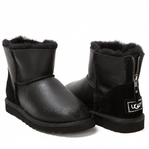 Ugg Zip Mini Metallic Black