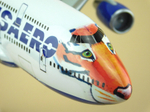 Модель самолета Boeing 747-400 (М1:144, Transaero с тигром, EI-XLN)