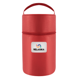 Термос для еды Relaxika 301 (1 литр) в термочехле, стальной