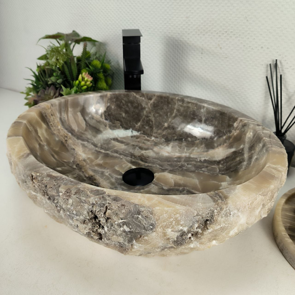 Раковина из оникса Erozy Grey EO-64421 52*42*15 0157