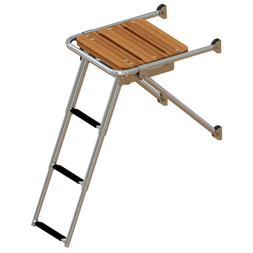 Платформа кормовая с трапом 3 ступени черные (10268786)