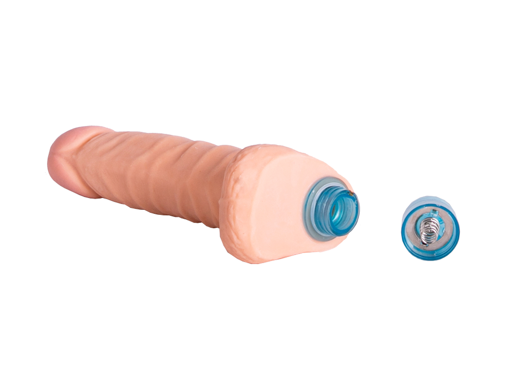Вибромассажёр "Vibro Realistic Cock Dildo 5.91", Светлый