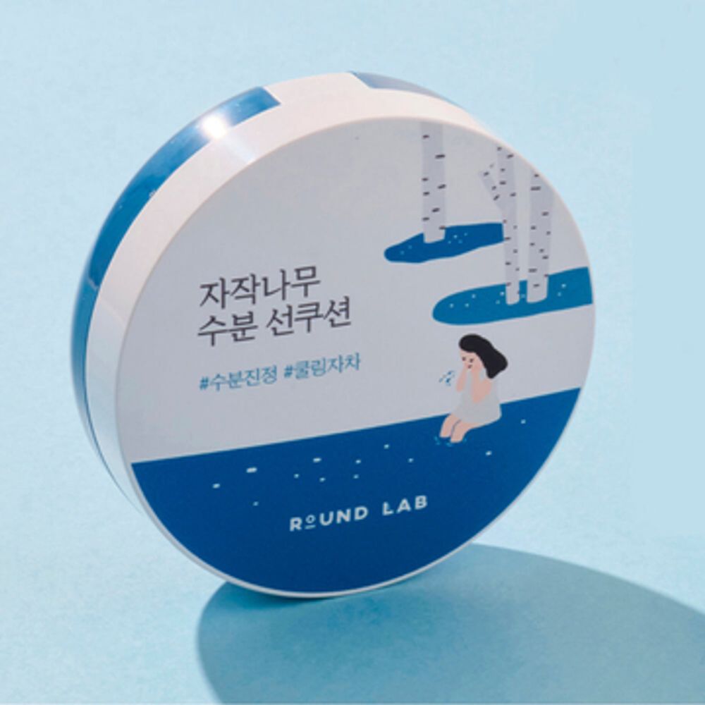 ROUND LAB Кушон солнцезащитный березовый Birch juice moisturizing sun cushion SPF50+PA++++, 15г